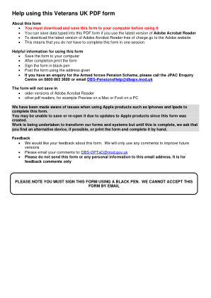 帮助使用此 Veterans UK PDF 表格 - GOV.UK